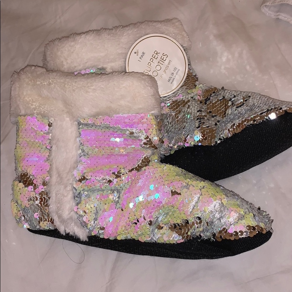 Kids Warm Indoor Socks with Sparkles SIZE 8/10